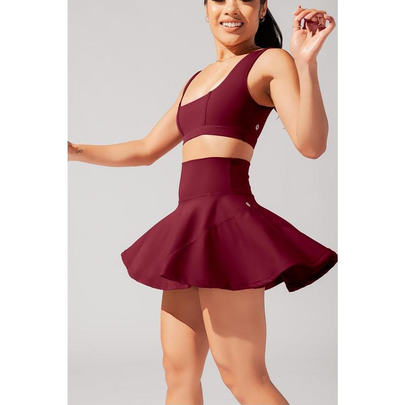 Twirl Skort - Crimson