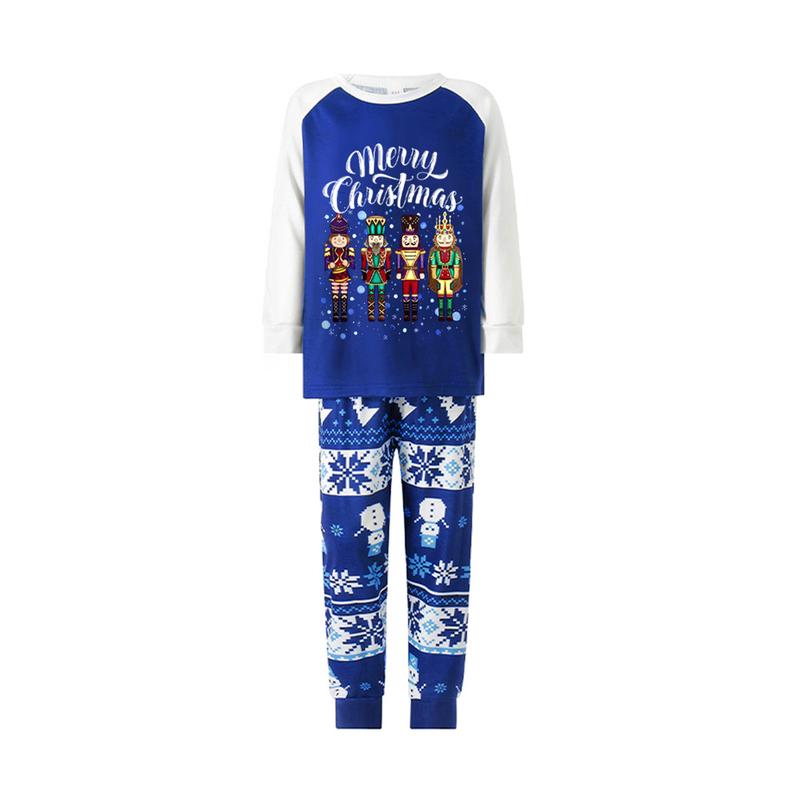 Family Matching Christmas Pajama Set, Snowman Print Raglan Sleeve Tops Elastic Waist Pants for Fall Winter