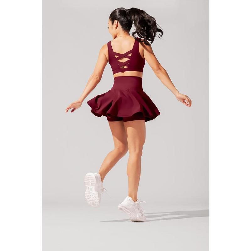 Twirl Skort - Crimson