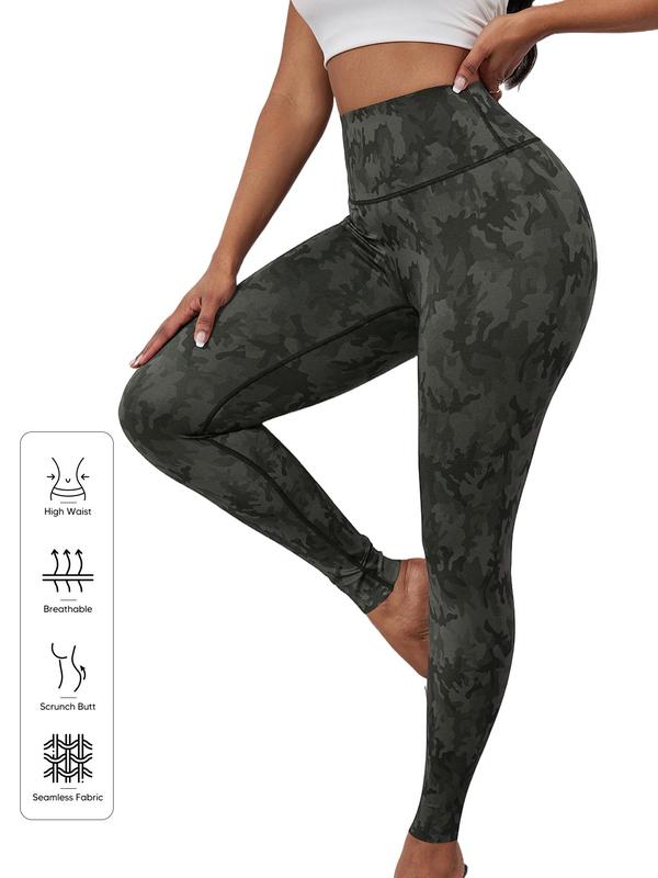 Women's Tie Dye & Camo Print Reversible High Waist Shapewear Leggings, Casual Comfy Breathable High Stretch Skinny Pants for Daily Wear, Body Shapewear, Ladies Shapewear Bottoms for All Seasons