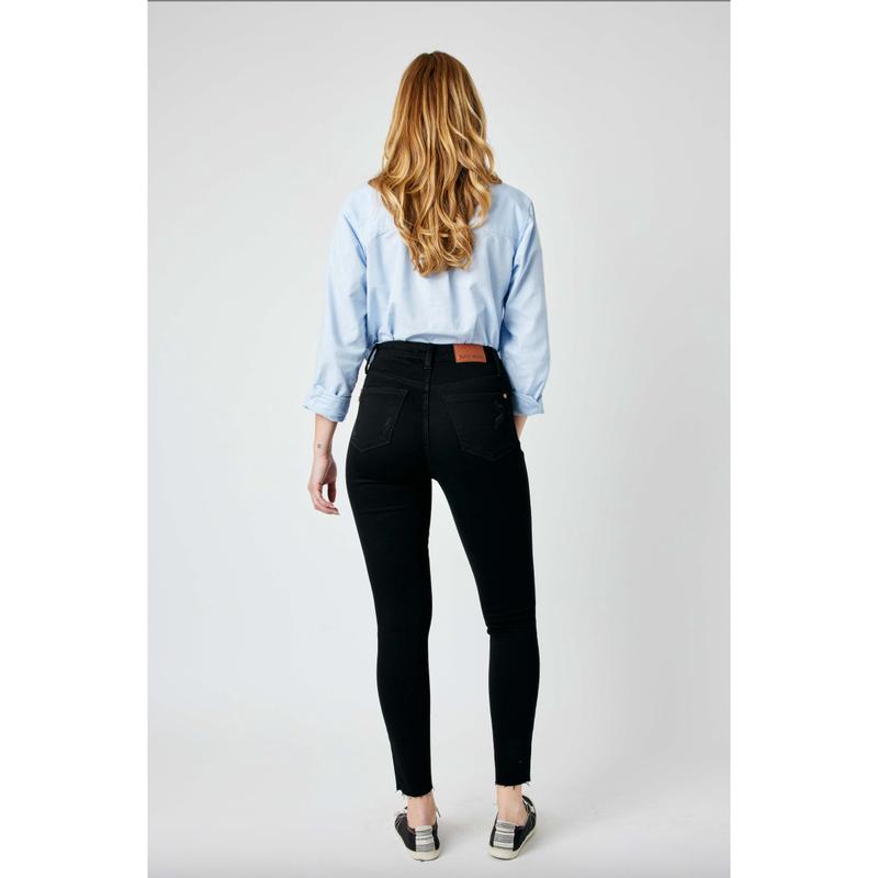 Judy Blue Destroyed Raw Hem Black Jeans