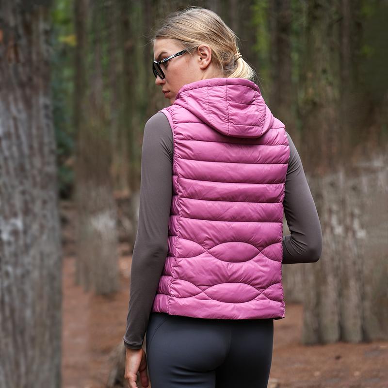 Women's Cotton-Padded Vest with High Stand Collar and Quilted Design for Fall and Winter - Casual, Basic