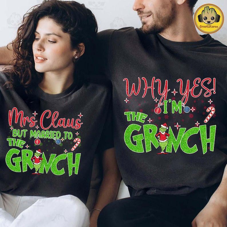 Funny Mrs Claus Matching Christmas Png, Greenmas Couple Png, Matching Husband Wife Christmas Party, Holiday Family Mom Dad Pajamas Png Christmas Gifts.