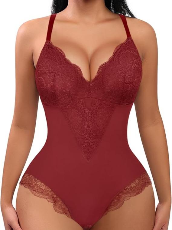 FeelinGirl Valentine's Day Sexy Low-back Ultra-versatile Lace Bodysuit Tops Comfort Womenswear feelingirlshop