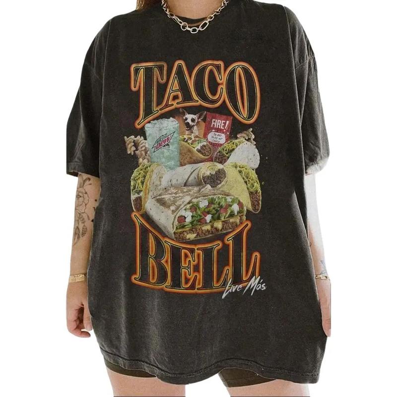 Taco Bell 90's Bootleg Tee For Women, man