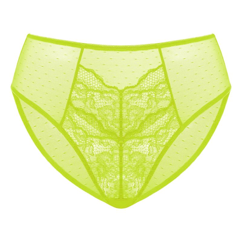 HSIA Enchante Floral Lace Sheer Mesh Back Bikini Underwear Matching Panty