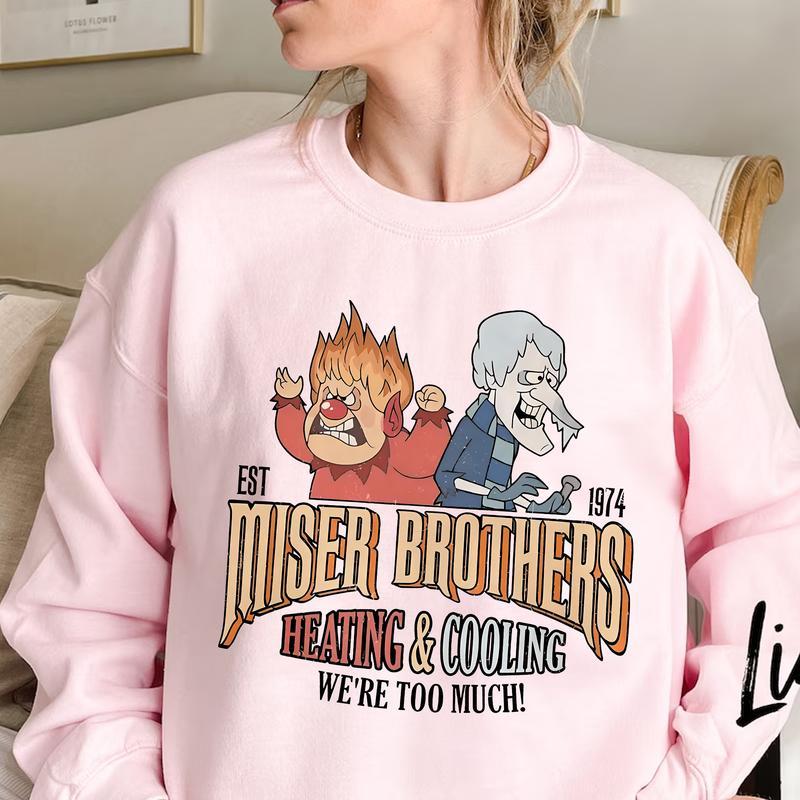 Miser Brothers Heaating and C0oling Shirt, We're Too Much Shirt, Christmas Movie Shirt, Xmas Gift, Christmas Sweater