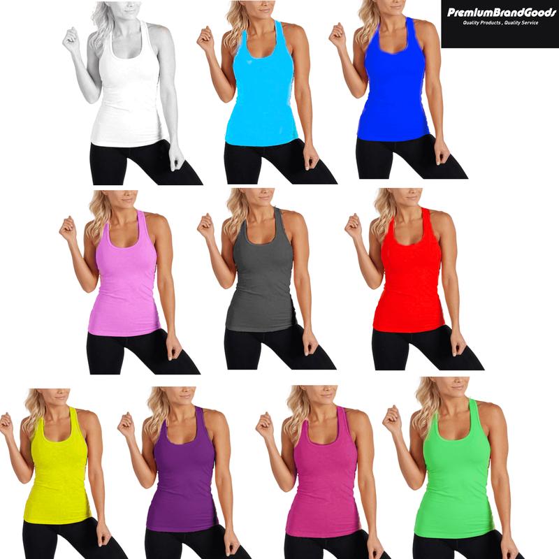 6 Pack Women's Solid Smooth Assorted Tank Tops