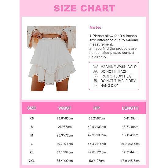 Flowy Shorts for Women Casual Boho Ruffle Tiered Skorts High Waist Mini Skirts Golf Tennis Crochet Shorts 2024