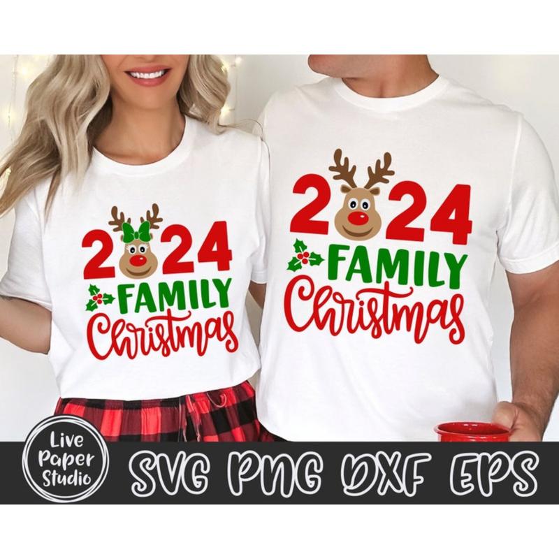 Family Christmas 2024 , Family Christmas , Matching Family Christmas Shirts , Merry Christmas, Reindeer Made in the USA