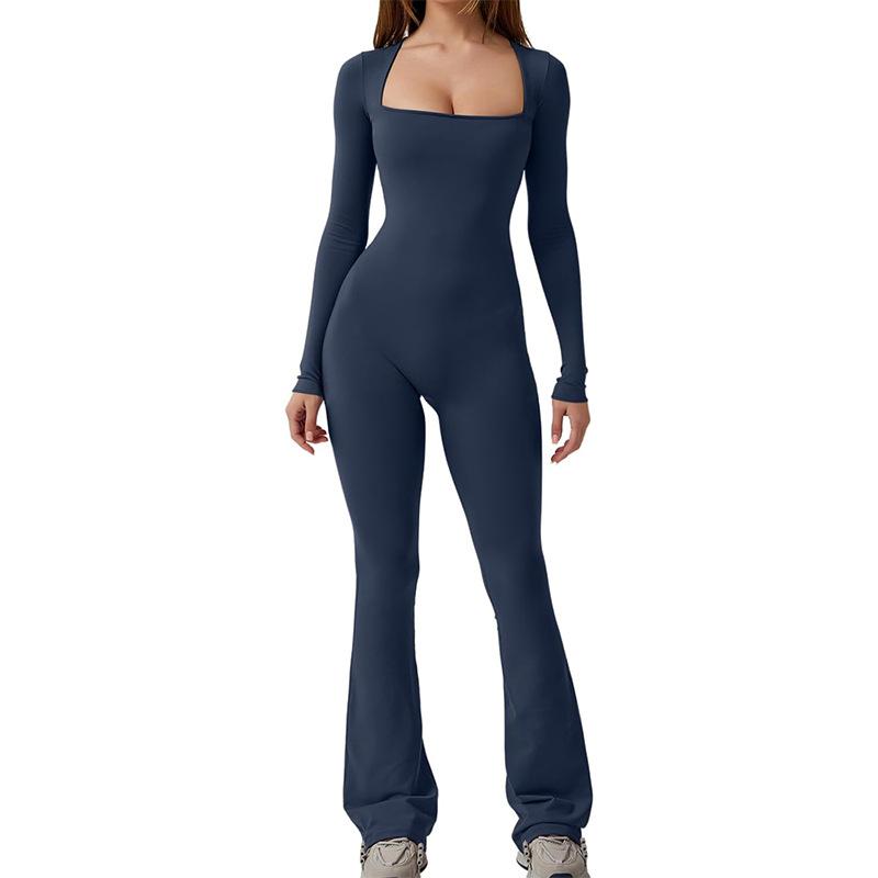 Womens Bodysuit Long Sleeve Jumpsuits Sexy Playsuit Excise Leisurewear Sport Fabric Fit Comfortable