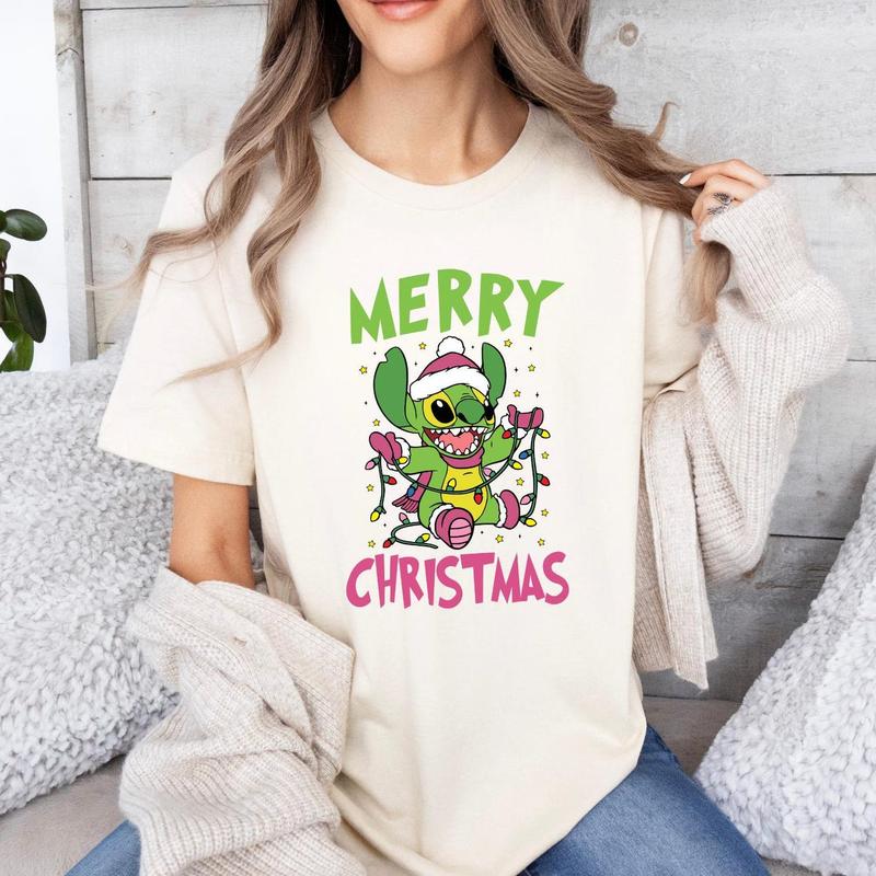 Merry christmas Stitchh, christmas Stitchh, Stitchh shirt, lilo and Stitchh, christmas gift, family trip shirt, Disneyy shirt, 30HKC