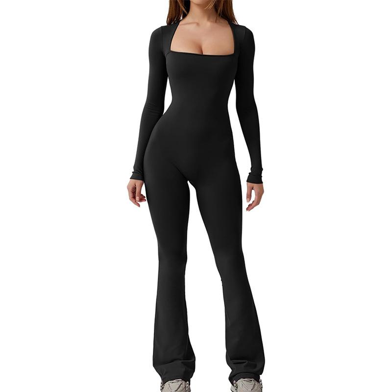 Womens Bodysuit Long Sleeve Jumpsuits Sexy Playsuit Excise Leisurewear Sport Fabric Fit Comfortable