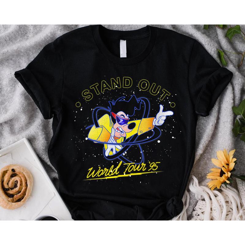 Goofy Movie Powerline Stand Out World Tour 95 Shirt, Vacation, Unisex T-shirt Family Birthday Gift Adult Toddler Tee D38KH