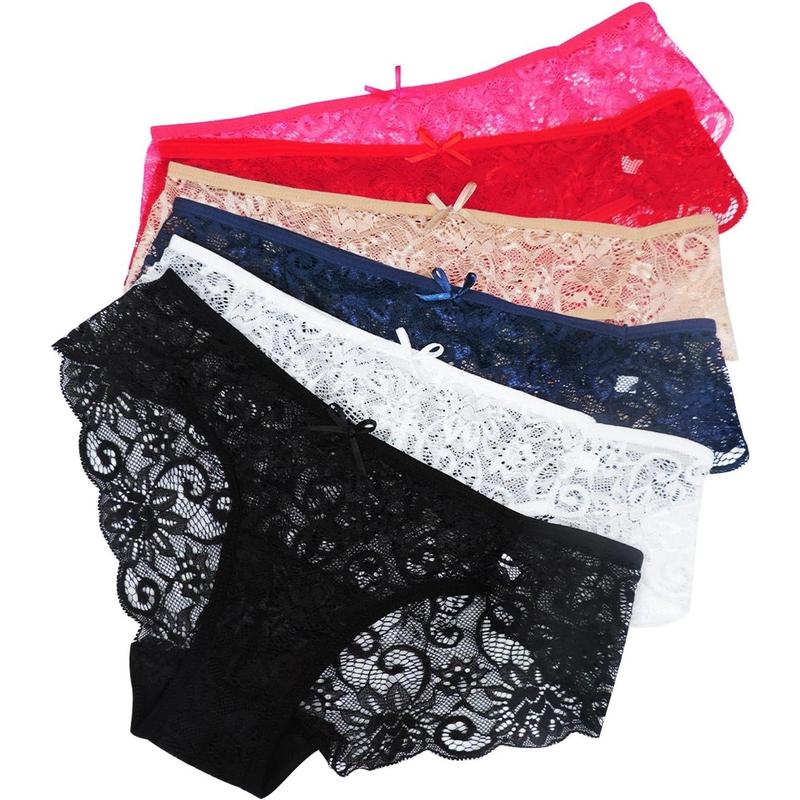 Womens Underwear Invisible Seamless Bikini Lace Underwear Half Back Coverage Panties Womenswear Lady Comfort