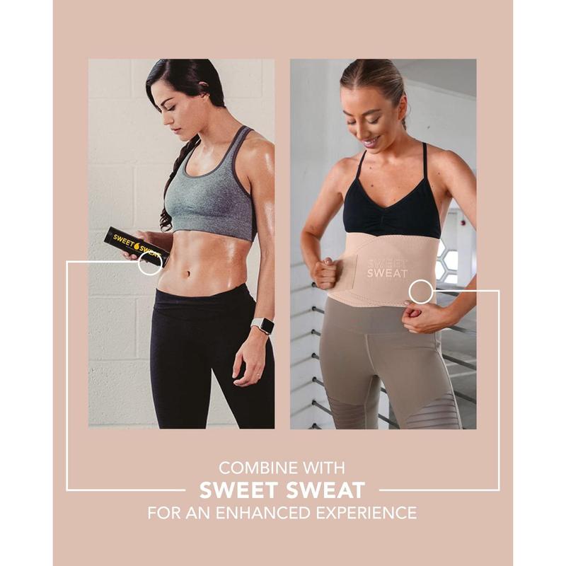 Sweet Sweat Toned Ab Trainer for Women and Men | Premium Waist Trainer Belt to 'Tone' your Stomach Area (Stone, Medium)