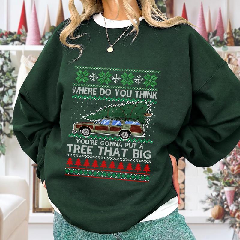 Christmas Matching Couple Shirt, Christmas Vacation Shirt, National Lampoons, Clark Griswold Shirt, Where Do You Think You're Gonna Put a Tree That Big, Bend Over and I'll Show You, Couple Shirt, Christmas Movie Shirt, Christmas Shirt, Couple Matching