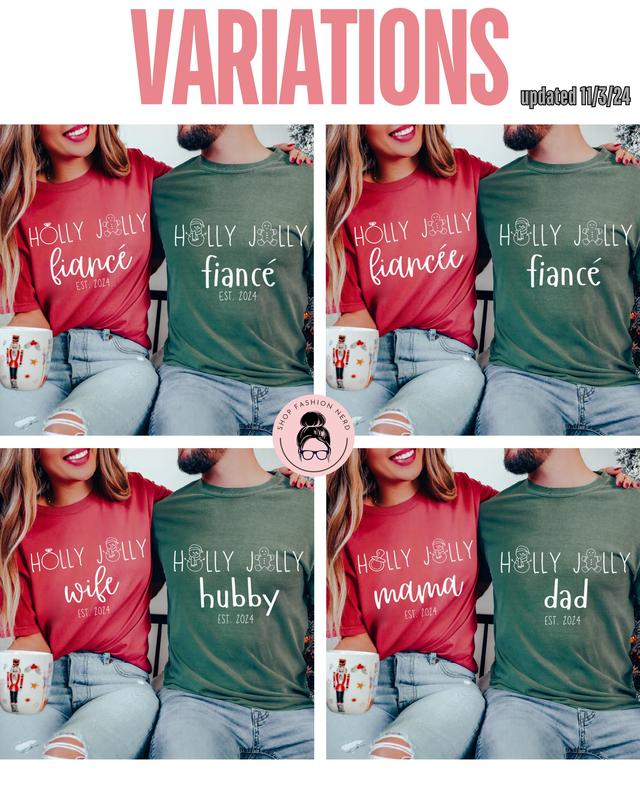 Fiance Christmas Couple Tshirt Fiancee Matching Christmas Shirt Engagement Gift Proposal Gift 1717