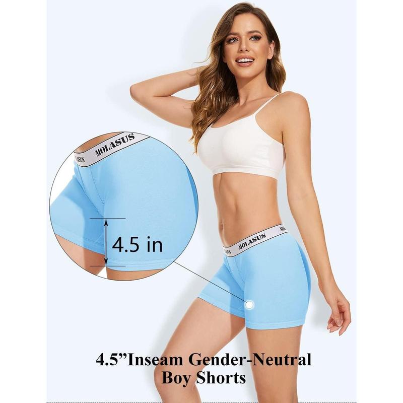 Womens Cotton Boxer Briefs Underwear Boy Shorts Panties Pack of 3