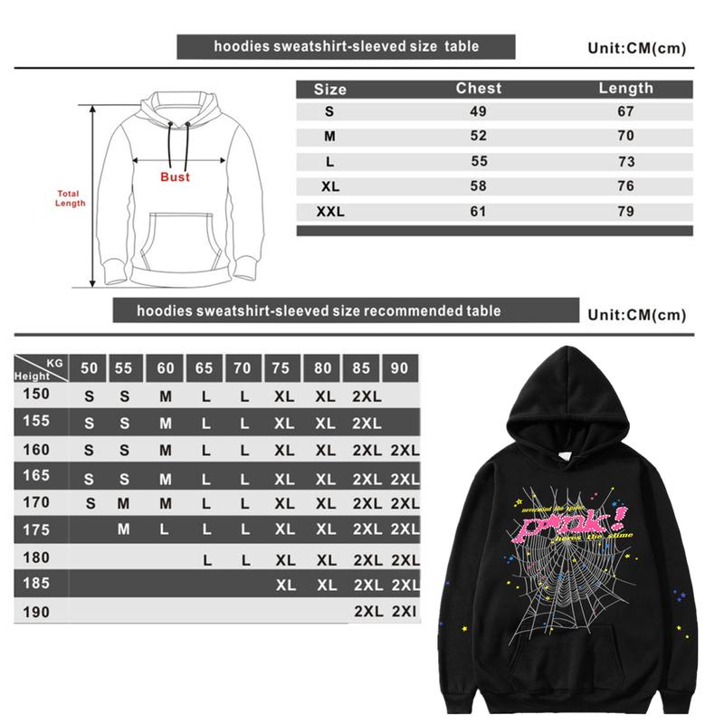 Autumn and Winter Hip Hop Spide Hoodies Women's Sportswear Casual Fashionable Hip Hop Letter Printed Pullovers