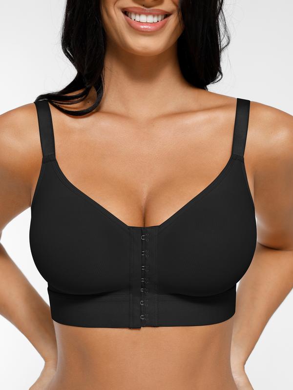 FeelinGirl Wireless Bra Front Closure for Women Everyday Bras Post Shapewear Top Comfortable Fabric Womenswear Fits