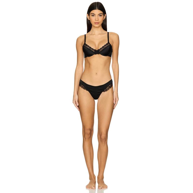 KAT THE LABEL Amelie Thong in Black