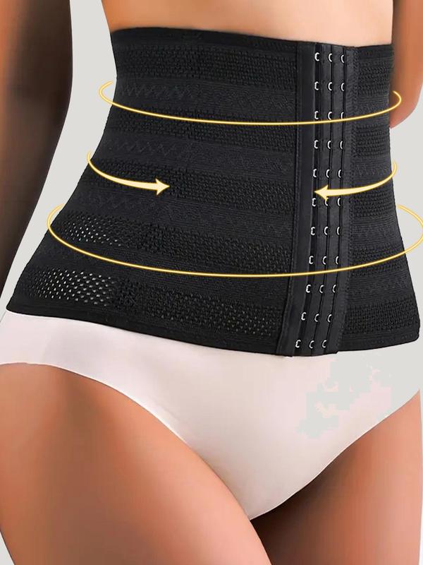 Women's Plain Adjustable Hollow Out Waist Trainer, Tummy Control Faja Waist Trimmer For Women, Women's Shapewear For All Seasons