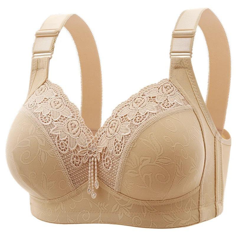 Multicolour Bras For Women  Wireless Thin Unlined Lace Bra Women Minimizer Big Cup Plus Size