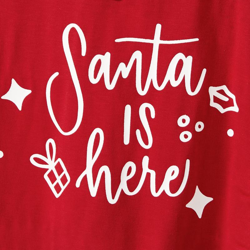 PatPat Christmas Pajamas Santa Allover Print Family Matching Long-sleeve Hooded Onesies Pajamas Sets