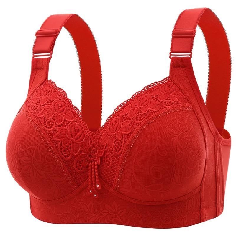 Multicolour Bras For Women  Wireless Thin Unlined Lace Bra Women Minimizer Big Cup Plus Size