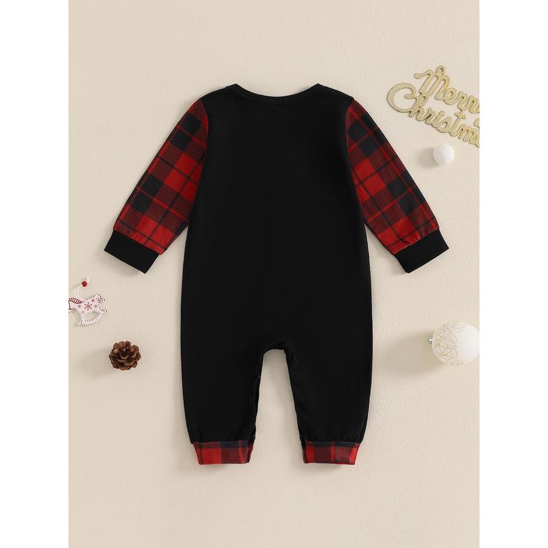 Matching Christmas Pajamas For Family Long Sleeve Reindeer Graphic Tops + Pants Set Loungewear