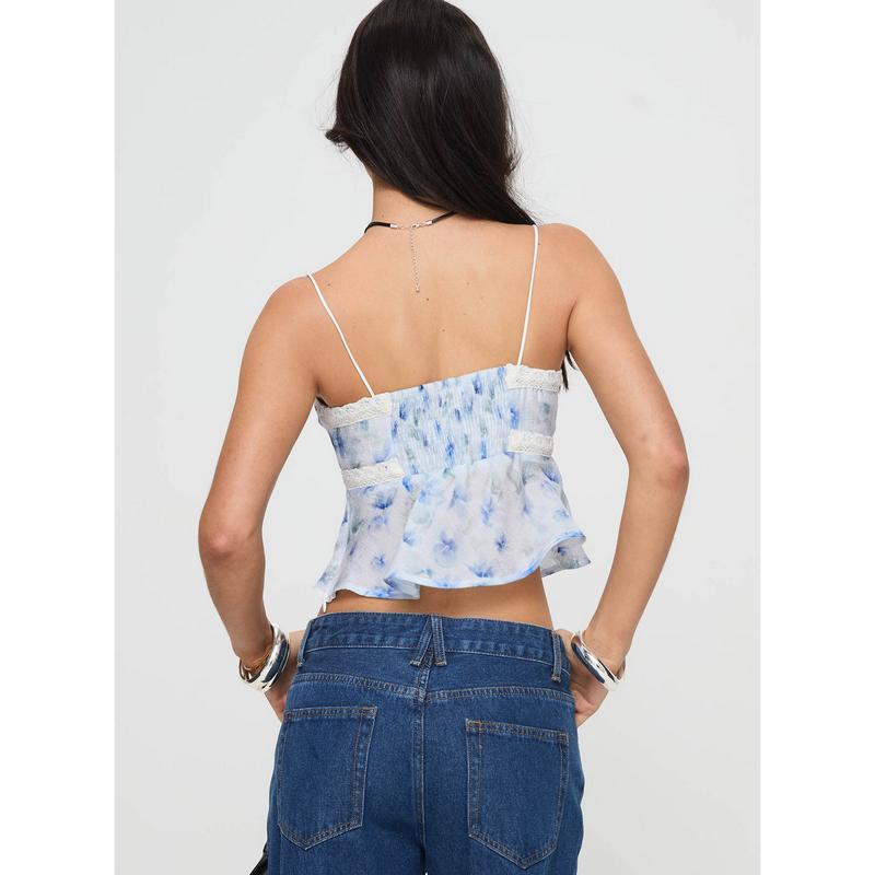 Karta Top White   Blue