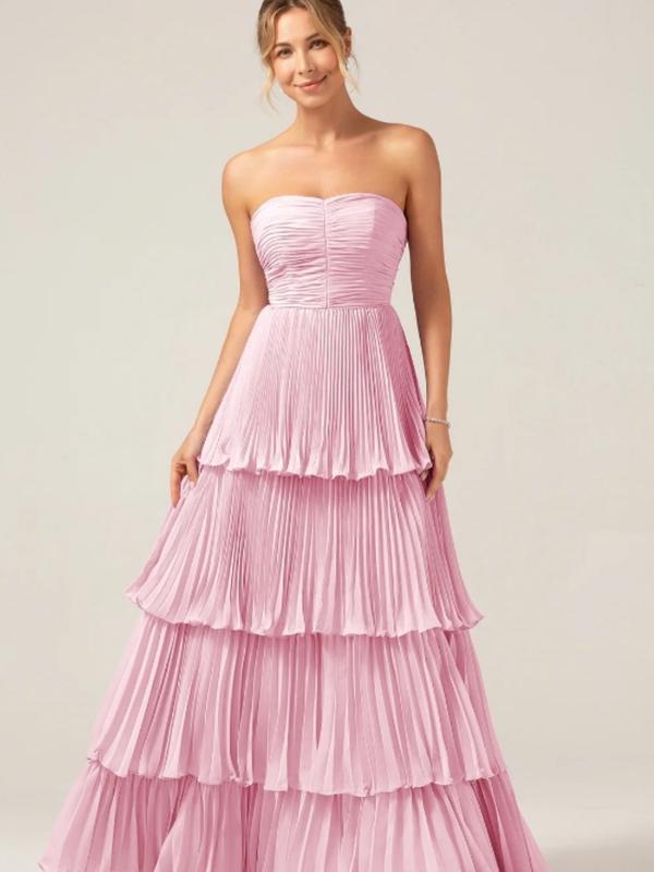 ZAPAKA Chiffon Tiered Dress-Multiple Colors-Birthday Wedding Party