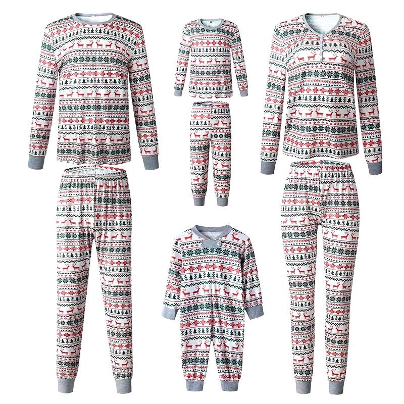 2024 Christmas Family Matching Pajamas New Year Xmas Father Mother Kids Baby Clothes Set Dad Mom And Daughter Son Pyjamas Outfit Comfort Women Womenswear Mama Simple