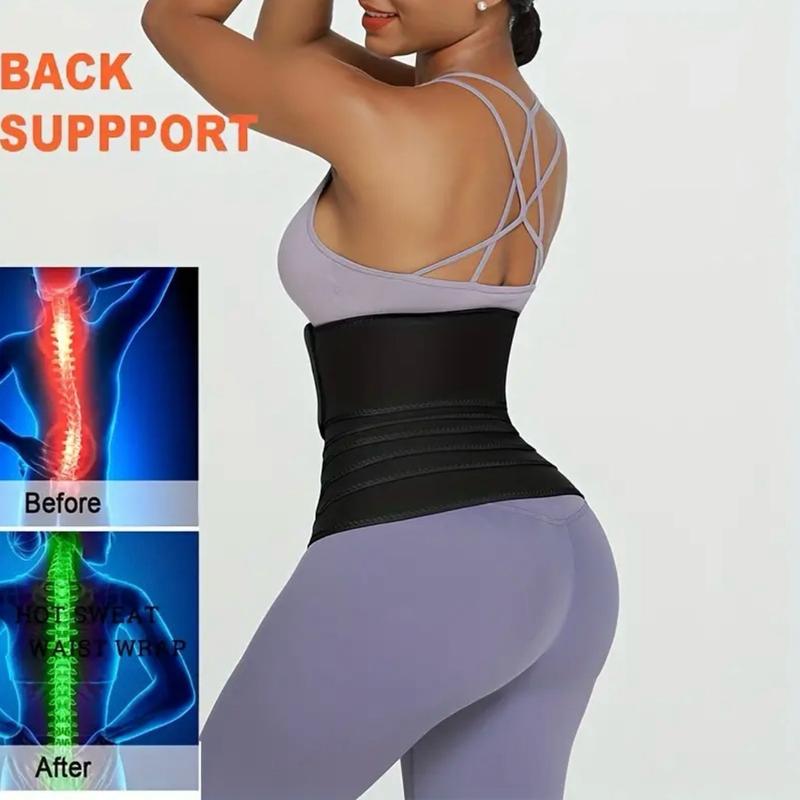 Neoprene Winter Women's Fitness Tummy Trimmer Control Waist Wrap Belt with Back Support for Gym