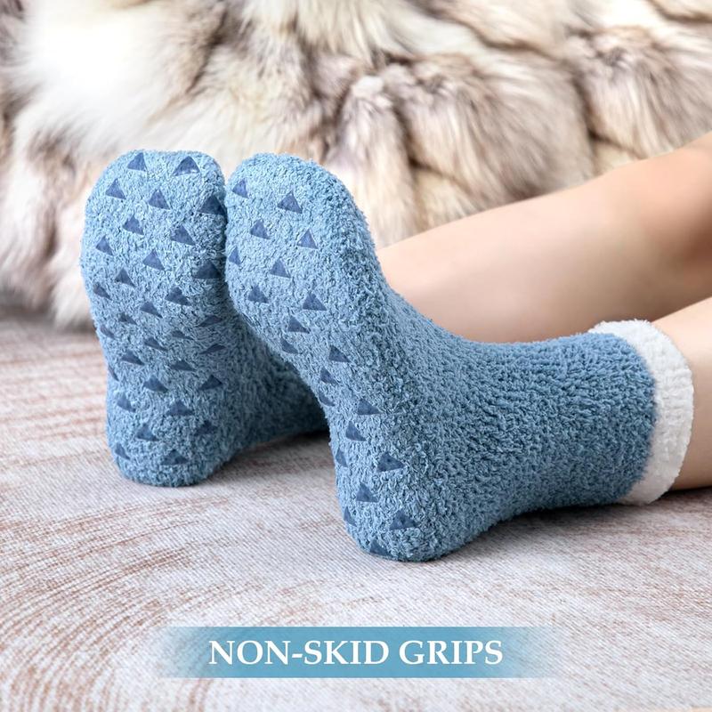 Fuzzy Socks for Women - Non Slip Socks Women, Slipper Socks  Socks with Grips for Women, Warm Fluffy Socks