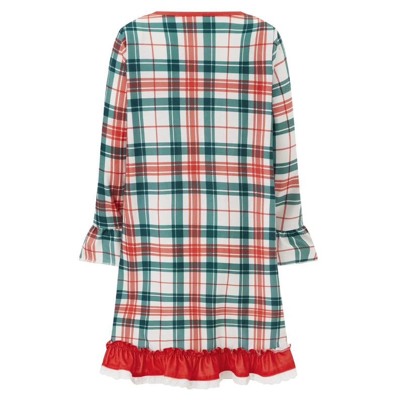 Plaid Print Matching Christmas Pajamas For Family Plaid Print Holiday Pajamas Sleepwear