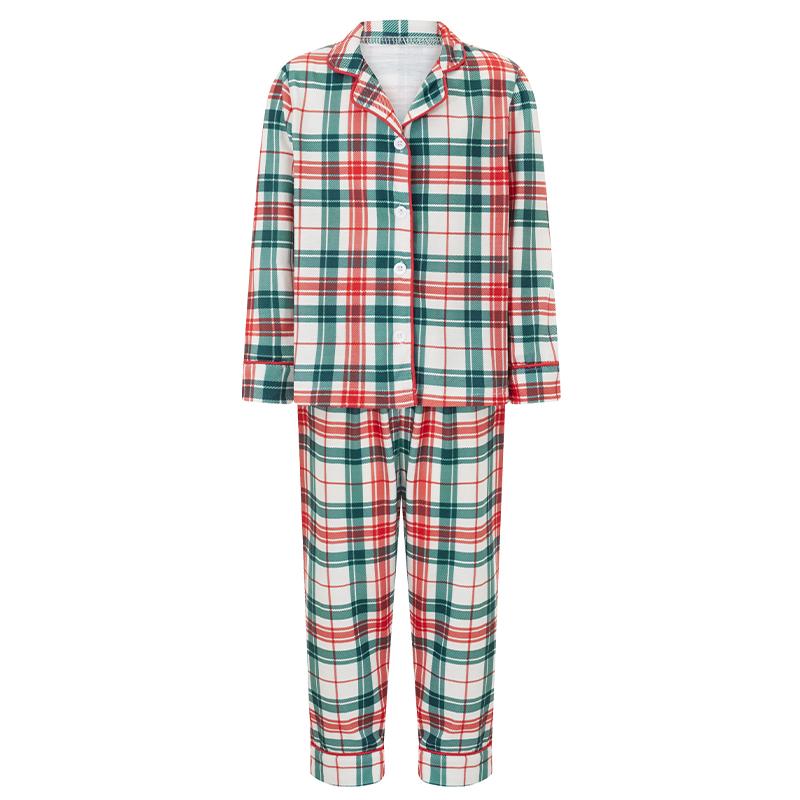 Plaid Print Matching Christmas Pajamas For Family Plaid Print Holiday Pajamas Sleepwear