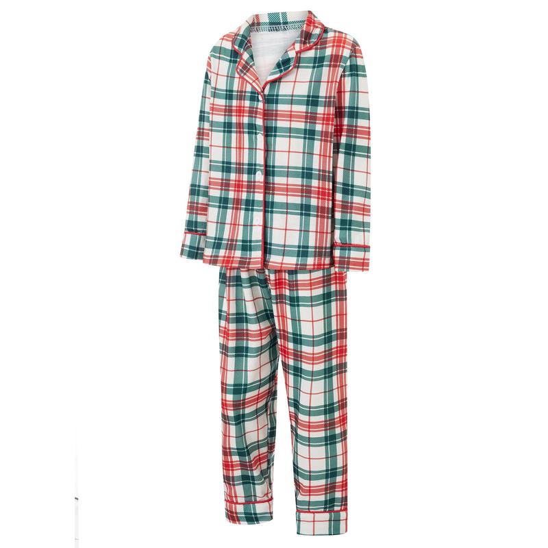 Plaid Print Matching Christmas Pajamas For Family Plaid Print Holiday Pajamas Sleepwear