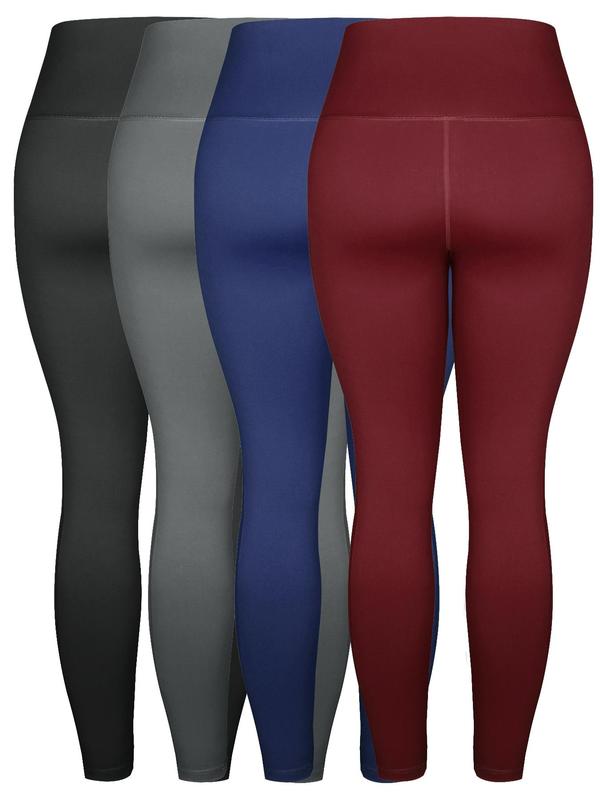 Women's Solid High Waist Pocket Leggings, Casual Comfy Breathable Skinny Pants for Daily Wear, Ladies Bottoms for Summer