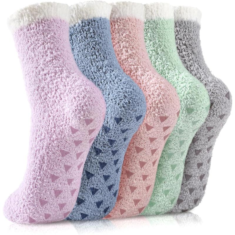 Fuzzy Socks for Women - Non Slip Socks Women, Slipper Socks  Socks with Grips for Women, Warm Fluffy Socks