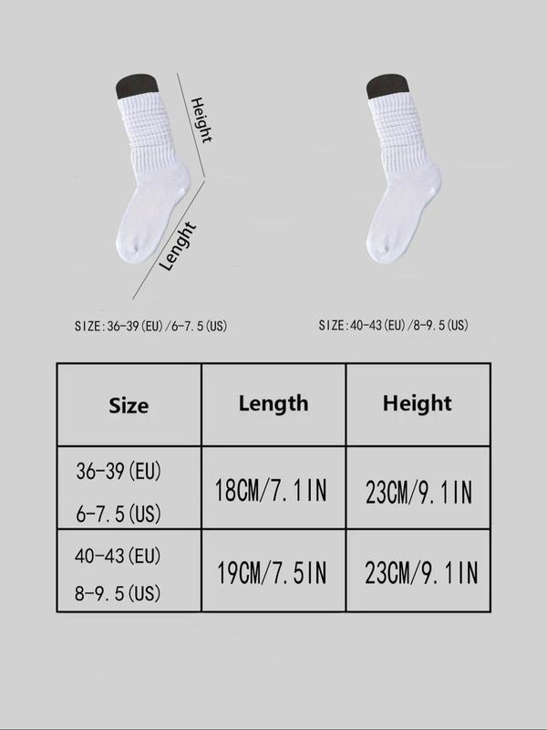 Women's Solid Crew Socks, Casual Moisture Wicking Socks, Soft Comfy Breathable Socks for All Seasons Daily Wear, Fall Wear, Fallfreshness, Socks for Women