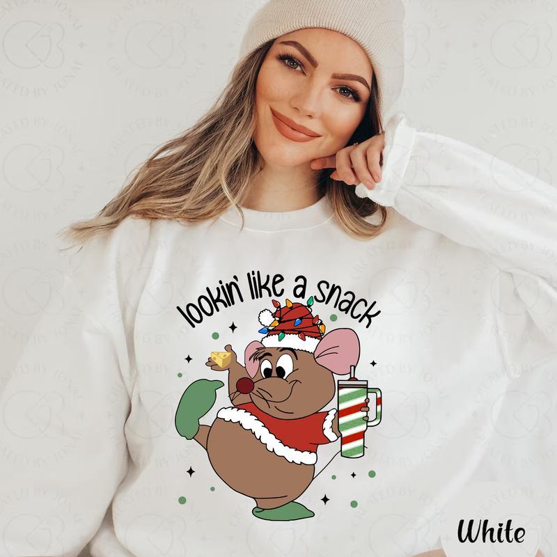 Lookin Like A Snack Sweatshirt-Hoodie-Tshirt, Family Christmas Sweater, Cute Youth Christmas Sweatshirt, Gift Xmas Shirt, Full Color Full Size S-3XL