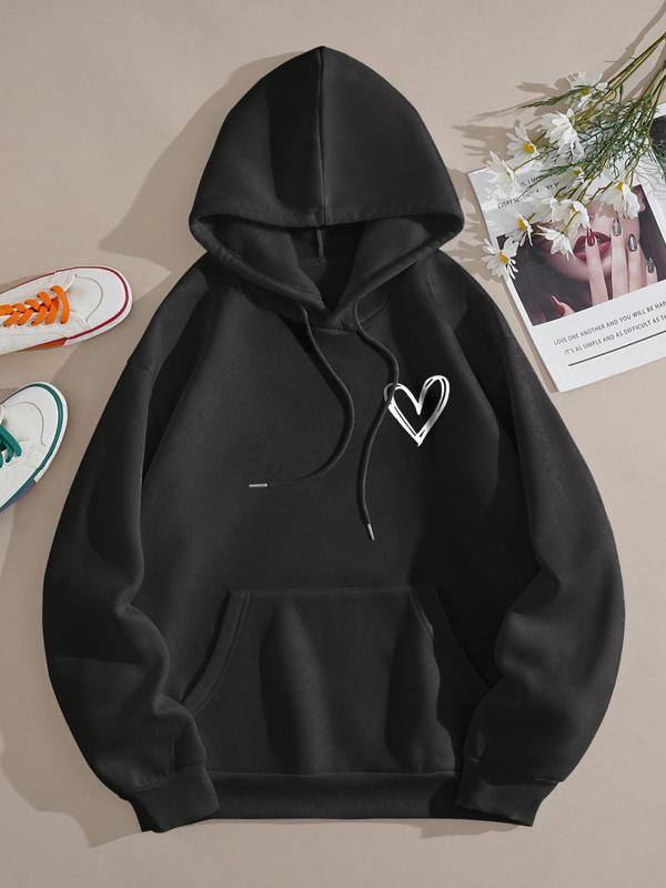 Women's Y2K Drop Shoulder Oversized Hoodie, Drawstring Hooded Sweatshirt, Hoodies for Women, Pullover Tops for Streetwear, Fall Essential Hoodies, Gift for Girlfriend Wife, Fall Outfits, Fallfreshness, Downtown Girl Clothes