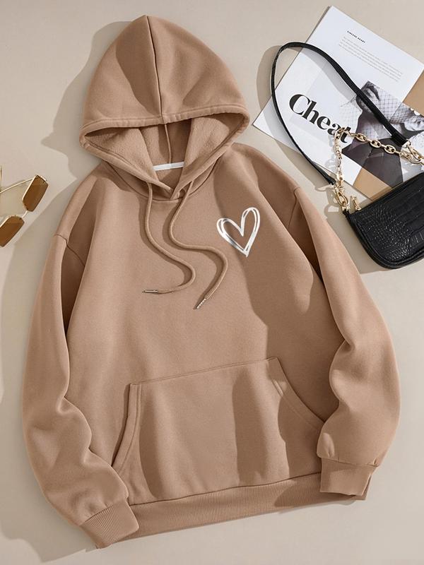 Women's Y2K Drop Shoulder Oversized Hoodie, Drawstring Hooded Sweatshirt, Hoodies for Women, Pullover Tops for Streetwear, Fall Essential Hoodies, Gift for Girlfriend Wife, Fall Outfits, Fallfreshness, Downtown Girl Clothes