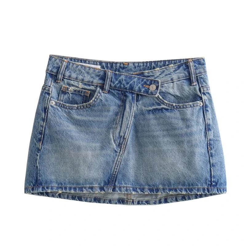 2024 new spring and summer WOMEN'S mini skirts fashion women denim skirts casual chic high street ladies skirt Womenswear Bottom Womenswear Bottom fashionable bottom Comfort Palda Basic Minimalist Basic Minimalist Basic Minimalist