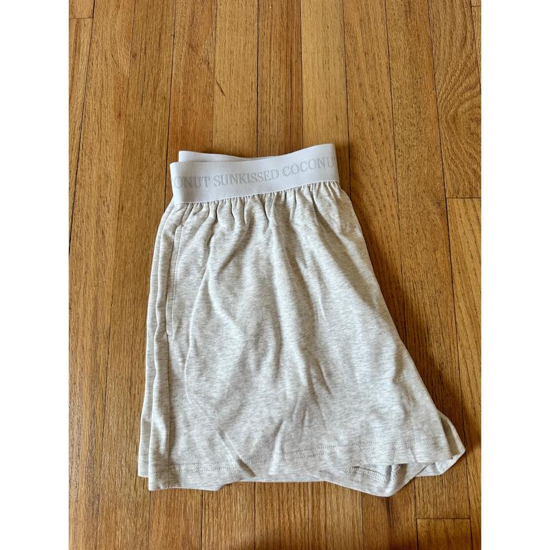 Pearl Grey Basic Watercolor Shorts