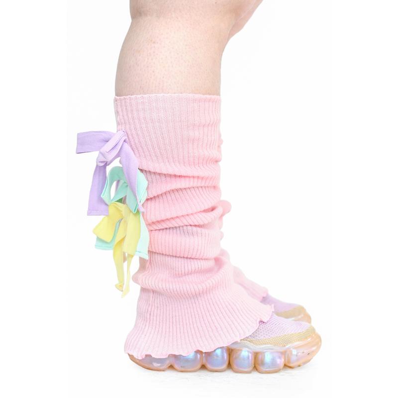 Sugar Ribbon Leg Warmers - Pink