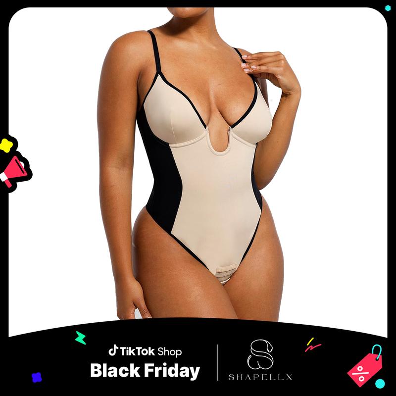 Shapellx AirSlim Deep Plunge Thong Shaping Bodysuit Womenswear Sales