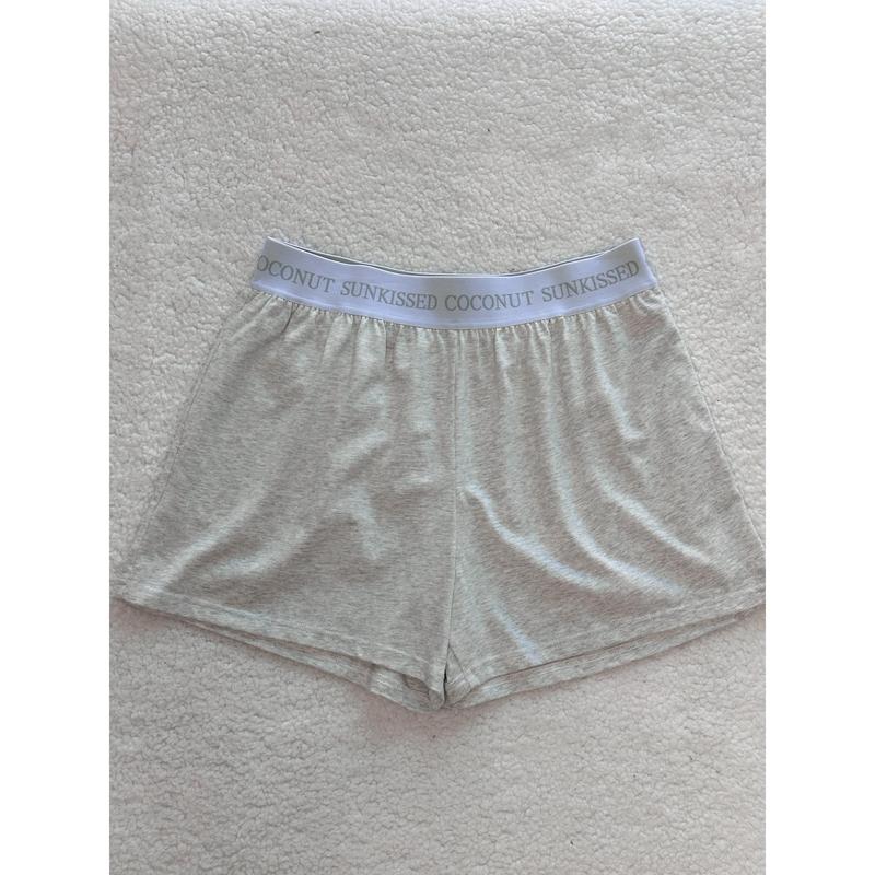 Pearl Grey Basic Watercolor Shorts